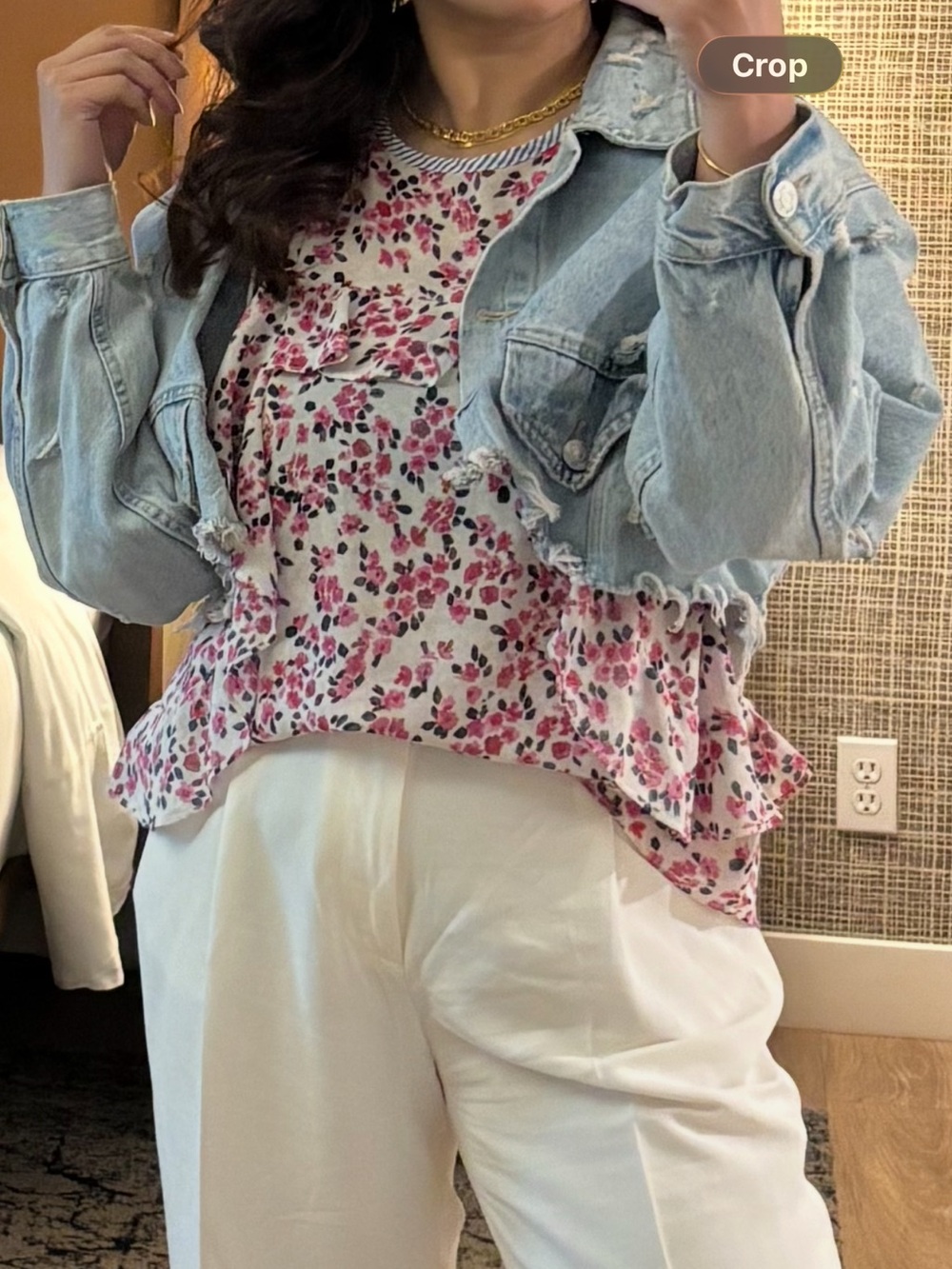 Floral Top sleeveless chiffon